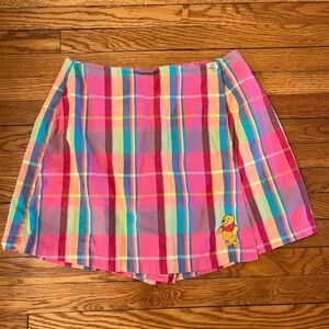 THE DISNEY STORE Women’s Vintage Winnie The Pooh Skort Size X-Large Plaid